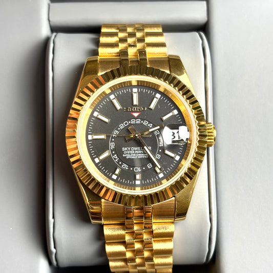 SKY DWELLER | GOLD & BLACK