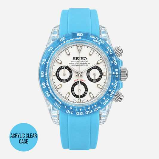 Seiko Mod Daytona Acrylic | Arctic Blue